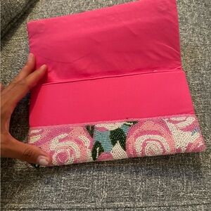 Like new Lilly Pulitzer Rose pattern clutch